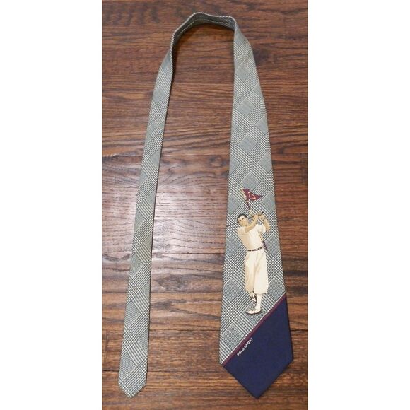 Polo by Ralph Lauren Men's Golf Sports Silk Tie - Picture 1 of 2